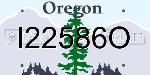 I22586O Oregon License Plate