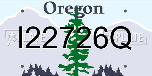 I22726Q Oregon License Plate
