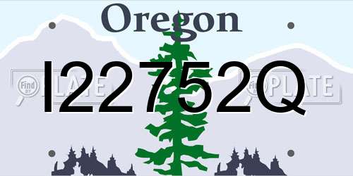 I22752Q Oregon License Plate
