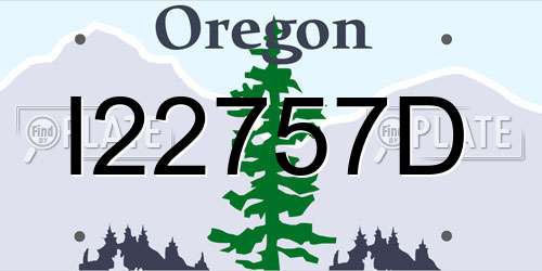 I22757D Oregon License Plate