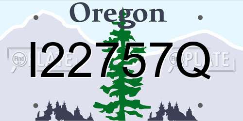 I22757Q Oregon License Plate