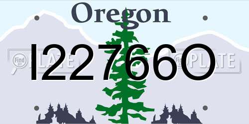 I22766O Oregon License Plate