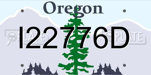 I22776D Oregon License Plate