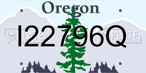 I22796Q Oregon License Plate