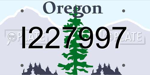 I227997 Oregon License Plate