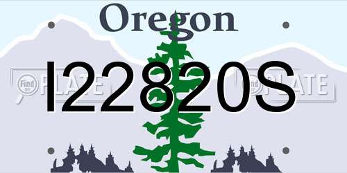 I22820S Oregon License Plate