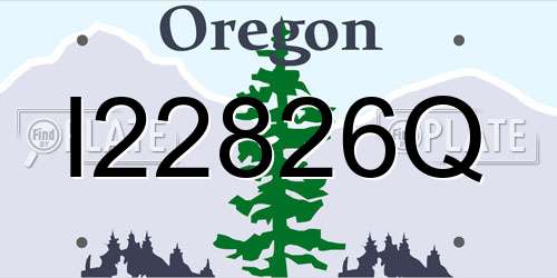 I22826Q Oregon License Plate