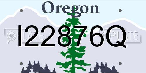 I22876Q Oregon License Plate