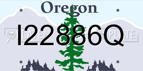 I22886Q Oregon License Plate