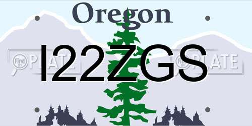 I22ZGS Oregon License Plate