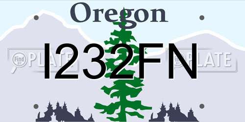 I232FN Oregon License Plate