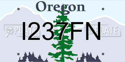 I237FN Oregon License Plate
