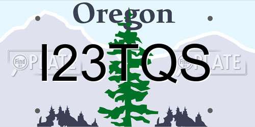 I23TQS Oregon License Plate