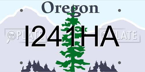 I241HA Oregon License Plate
