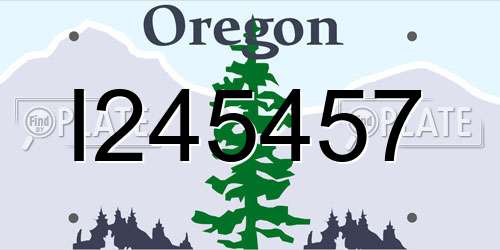 I245457 Oregon License Plate