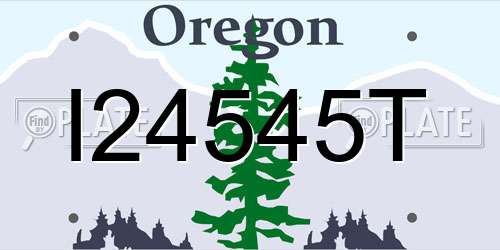 I24545T Oregon License Plate