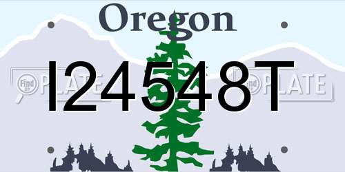 I24548T Oregon License Plate