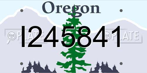 I245841 Oregon License Plate