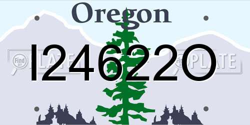 I24622O Oregon License Plate