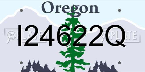 I24622Q Oregon License Plate