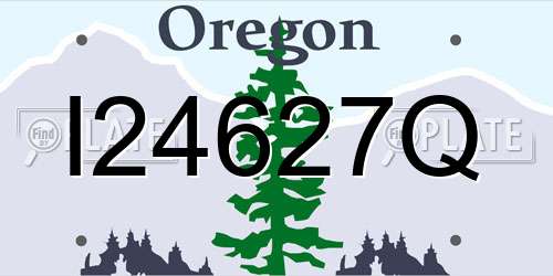 I24627Q Oregon License Plate