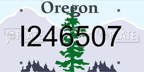 I246507 Oregon License Plate