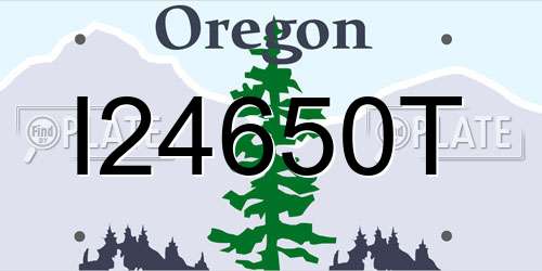 I24650T Oregon License Plate