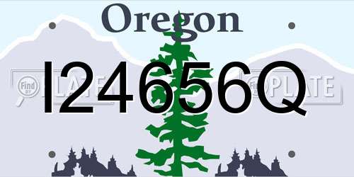 I24656Q Oregon License Plate