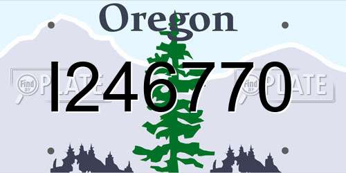 I246770 Oregon License Plate