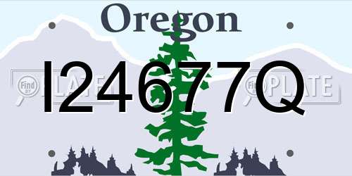 I24677Q Oregon License Plate