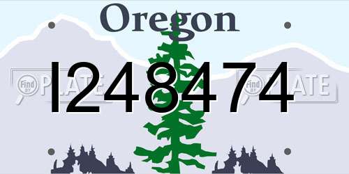I248474 Oregon License Plate