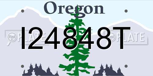 I24848T Oregon License Plate