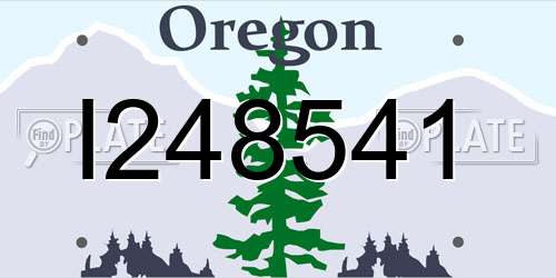 I248541 Oregon License Plate