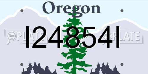 I24854I Oregon License Plate