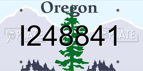 I248841 Oregon License Plate