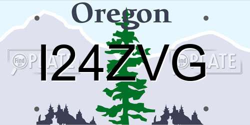 I24ZVG Oregon License Plate