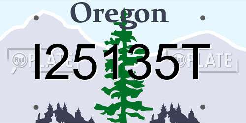 I25135T Oregon License Plate