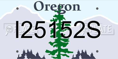 I25152S Oregon License Plate