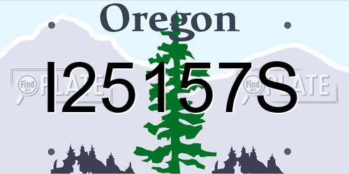 I25157S Oregon License Plate