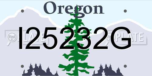 I25232G Oregon License Plate