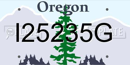 I25235G Oregon License Plate