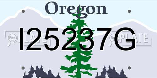 I25237G Oregon License Plate