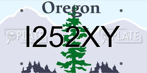 I252XY Oregon License Plate