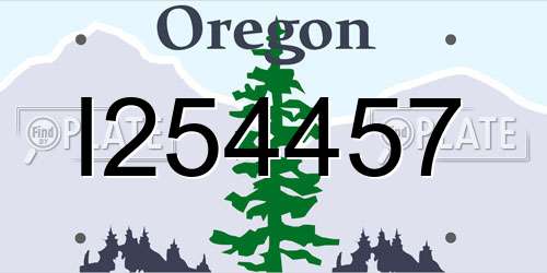 I254457 Oregon License Plate