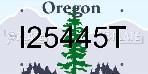 I25445T Oregon License Plate