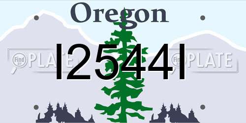 I2544I Oregon License Plate