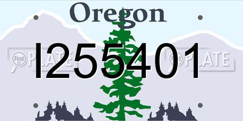 I255401 Oregon License Plate
