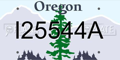 I25544A Oregon License Plate