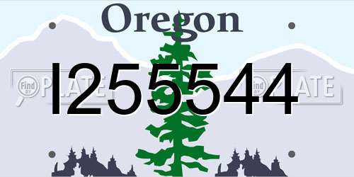 I255544 Oregon License Plate