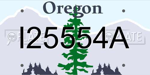I25554A Oregon License Plate
